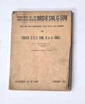 February 1948 Ord Snl G-508 Army Supply Catalog, Truck 1/2 Ton, 6X6 Gmc. Fixed Price $60.00.