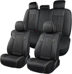 Comfortable Leather Auto Car Covers 5 Seats Full Set Universal Fit (blac.... Fixed Price $147.28.