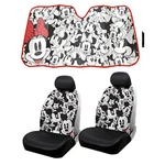 New Disney Mickey Minnie Mouse Expression Cartruck Front Seat Covers & Sunshade. Fixed Price $103.22.