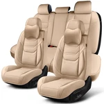 Car Seat Covers Full Set Breathable Leather Front Rear Headrest Tiehesyt Beige. Fixed Price $209.99.