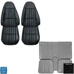 1980 Camaro Front Bucket & Rear Seat Covers Upholstery Black Vinyl - New. Fixed Price $863.99.