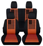 Car Seat Covers Fits 2018-2025 Jeep Wrangler Jl -two Tone With Usa Flag. Fixed Price $165.59.
