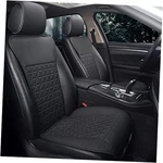 1 Pair Luxury Pu Car Seat Covers Protectors For Front Triangle Pattern - Black. Fixed Price $72.42.