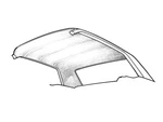Mustang Fastback 2+2 White Headliner 1965 1966 1967 68. Fixed Price $120.66.