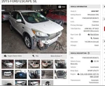 Driver Front Seat Bucket Electric Cloth Fits 14-15 Escape 4538351. Fixed Price $494.90.