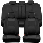 Bdk Faux Leather Car Seat Covers Full Set Front & Rear Two-tone In Black. Fixed Price $39.99.