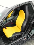 For Chevy Corvette C5 1997-2004 Black/yellow Iggee Custom Full Set Seat Covers. Fixed Price $169.00.