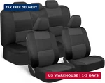 Bdk Polypro Car Seat Covers Full Set In Charcoal Black - Front And Rear Split. Fixed Price $36.85.
