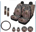 Xoenoiee Us Flag Deer Camo Forest Hunting Seat Covers Cars, Green/brown. Fixed Price $25.00.